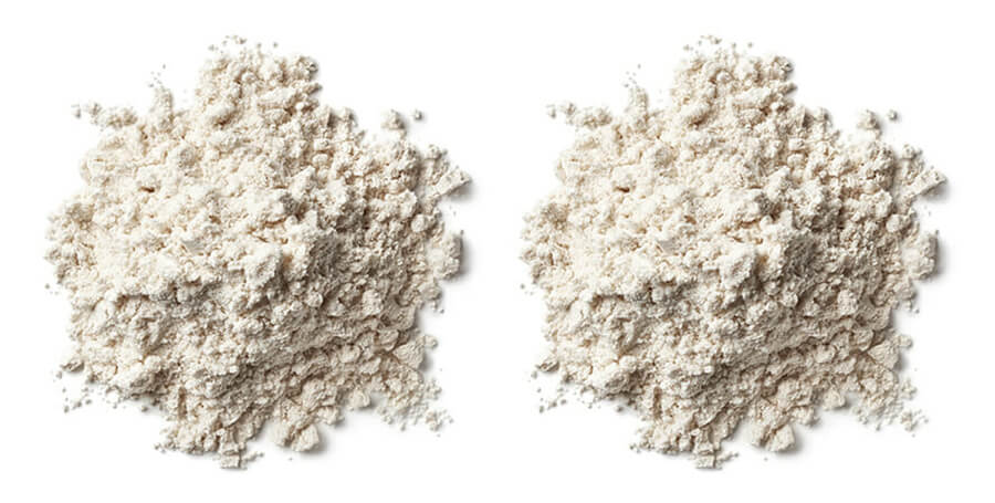 Powder Gamlen Powder in two separate piles